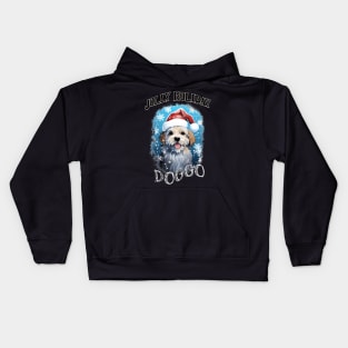 Jolly holiday doggo Kids Hoodie